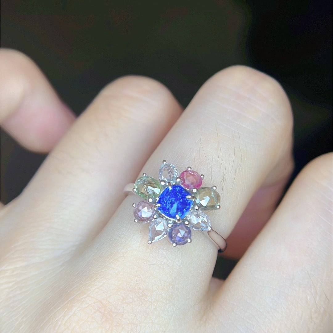 14k Gold 2.25 Ct Natural Sapphire Ring - 5