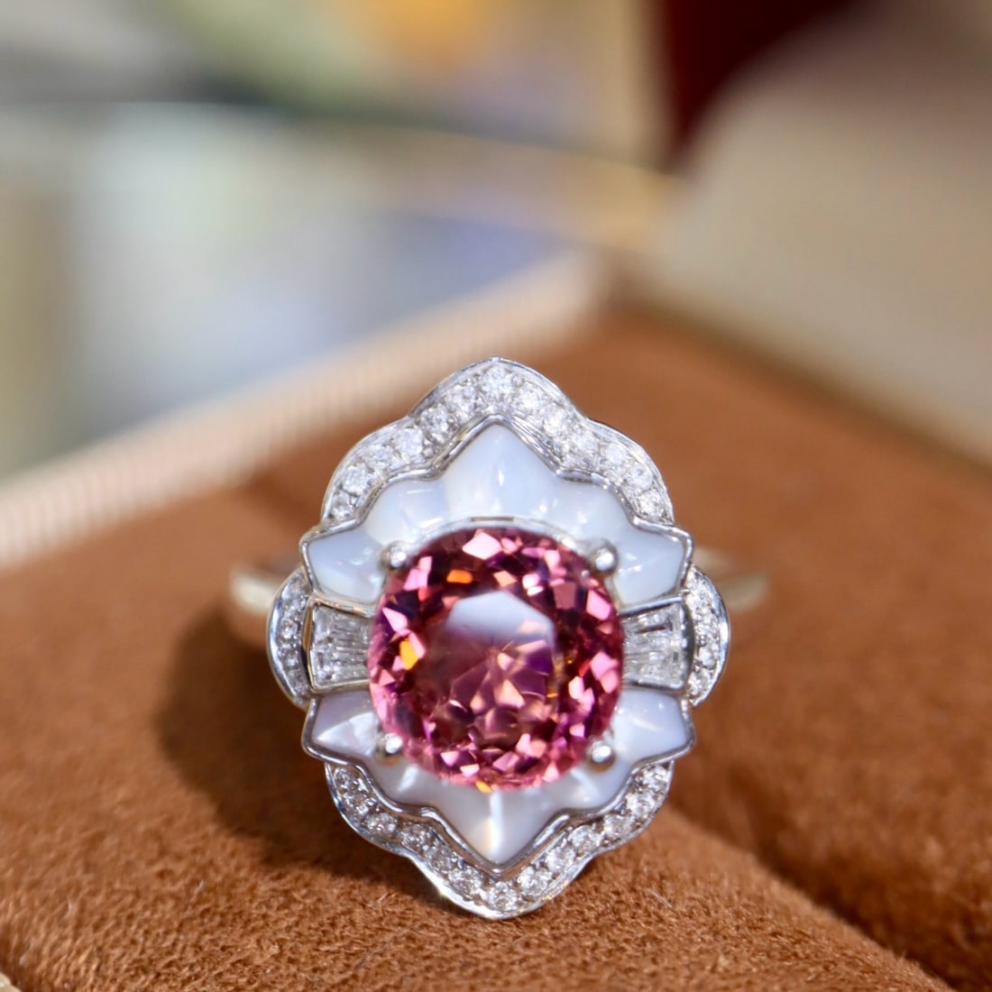14k Gold 2.16 Ctw Natural Tourmaline & Diamond Ring - 6