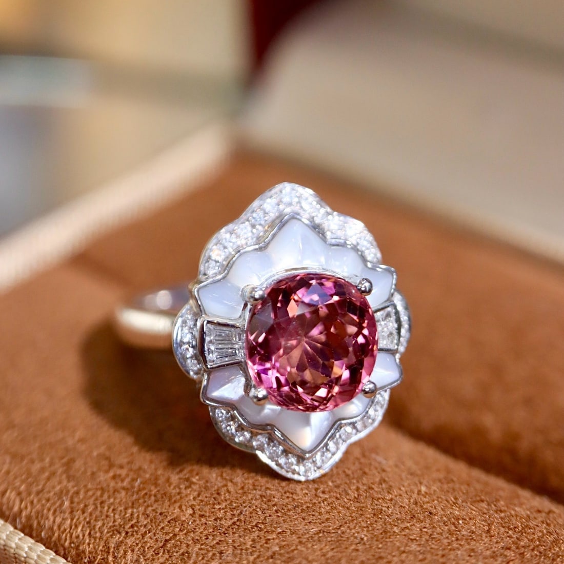 14k Gold 2.16 Ctw Natural Tourmaline & Diamond Ring - 7