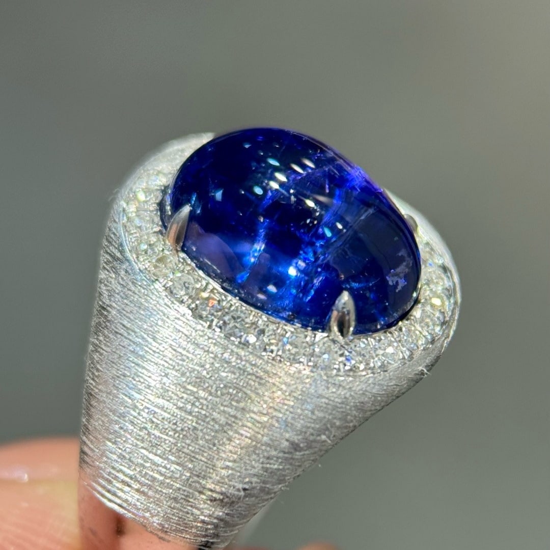 14k Gold 5.05 Ctw Natural Tanzanite & Diamond Ring - 8