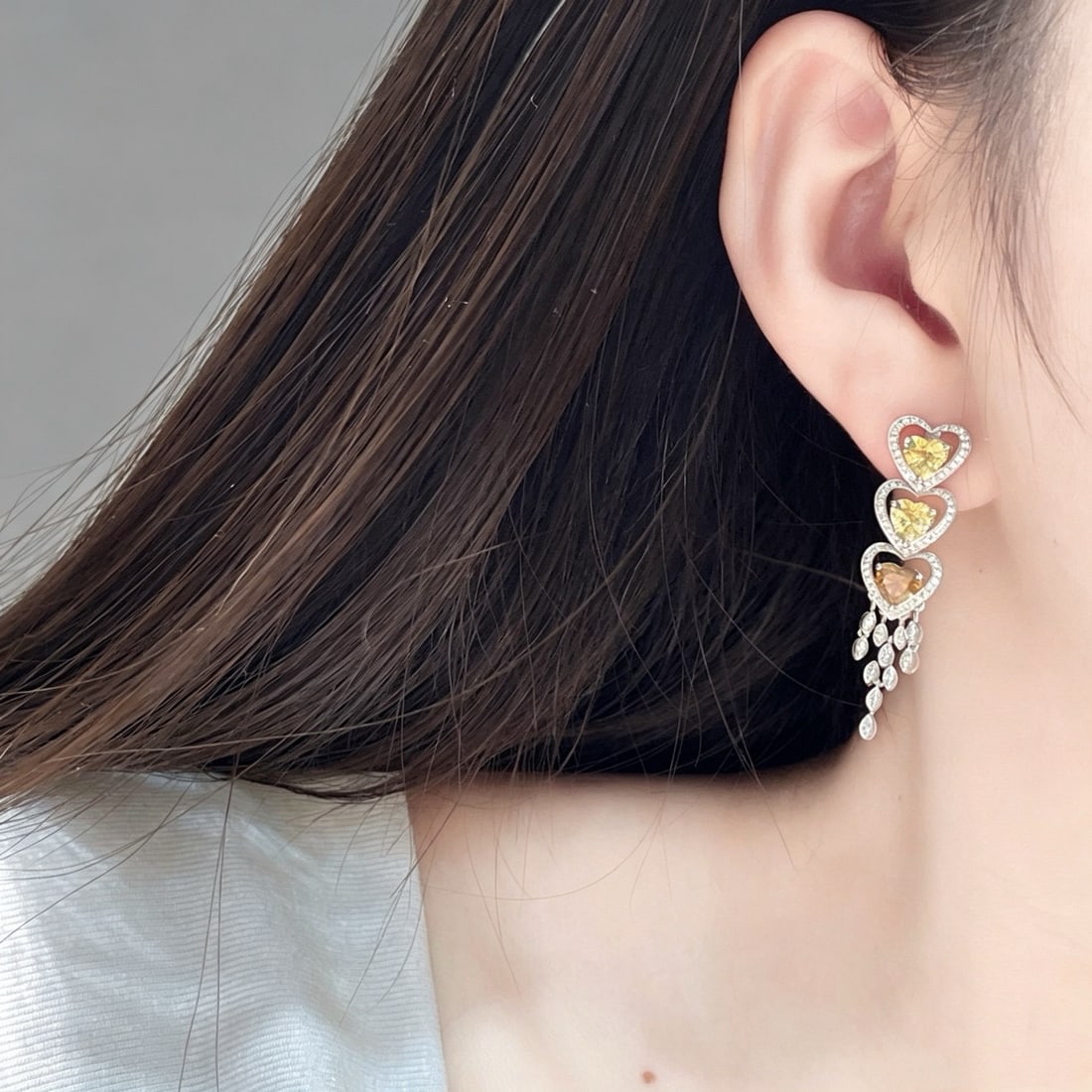 14k Gold 3.95 Ctw Natural Sapphire & Diamond Earrings - 6