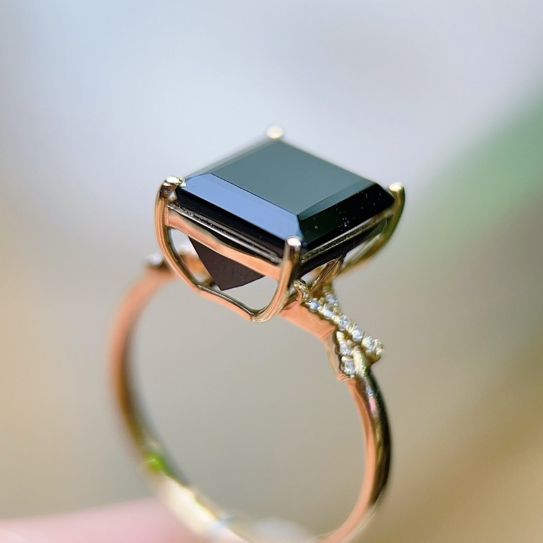 14k Gold 4.65 Ctw Natural Tourmaline & Diamond Ring - 4