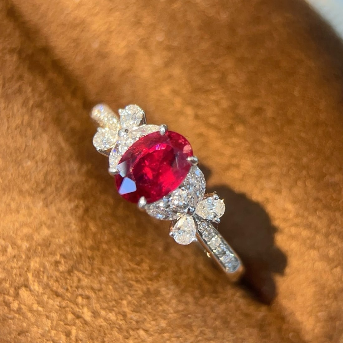 14k Gold 1.21 Ctw Natural Ruby & Diamond Ring - 4
