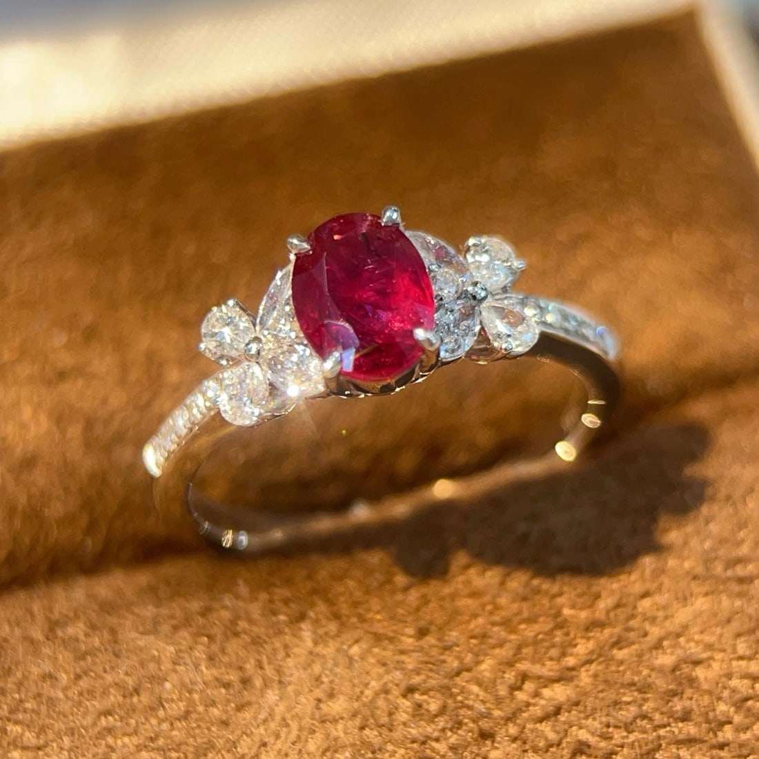14k Gold 1.21 Ctw Natural Ruby & Diamond Ring - 5
