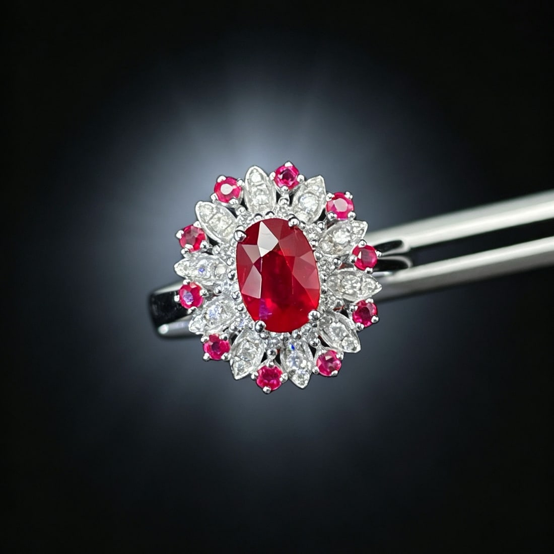 14k Gold 1.25 Ctw Natural Ruby & Diamond Ring - 3