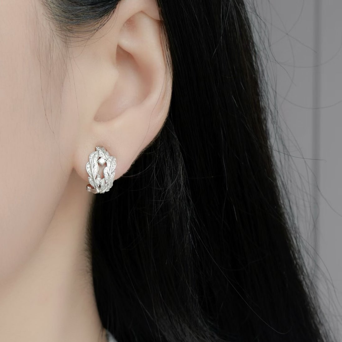 14k Gold 0.4 Ct Natural H Diamond Earrings - 6