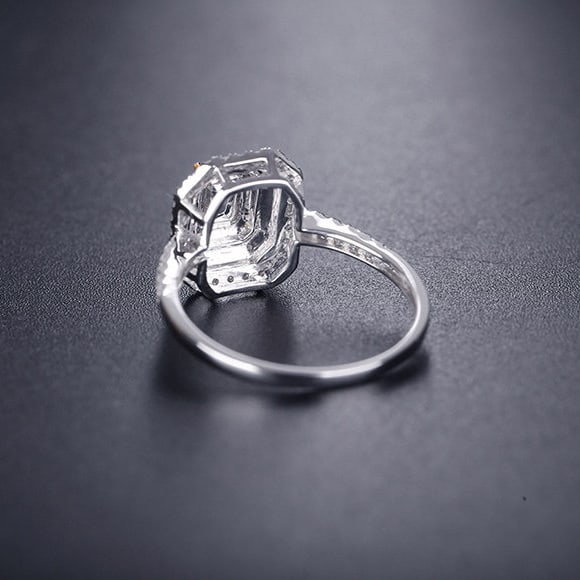 14k Gold 0.60 Ctw Natural Yellow Diamond & Diamond Ring - 4