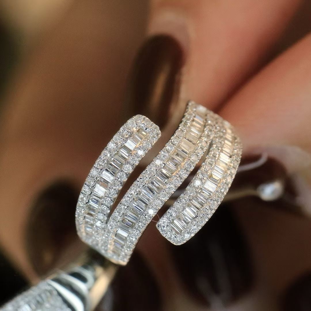 14k Gold 0.9 Ct Natural H Diamond Ring - 6