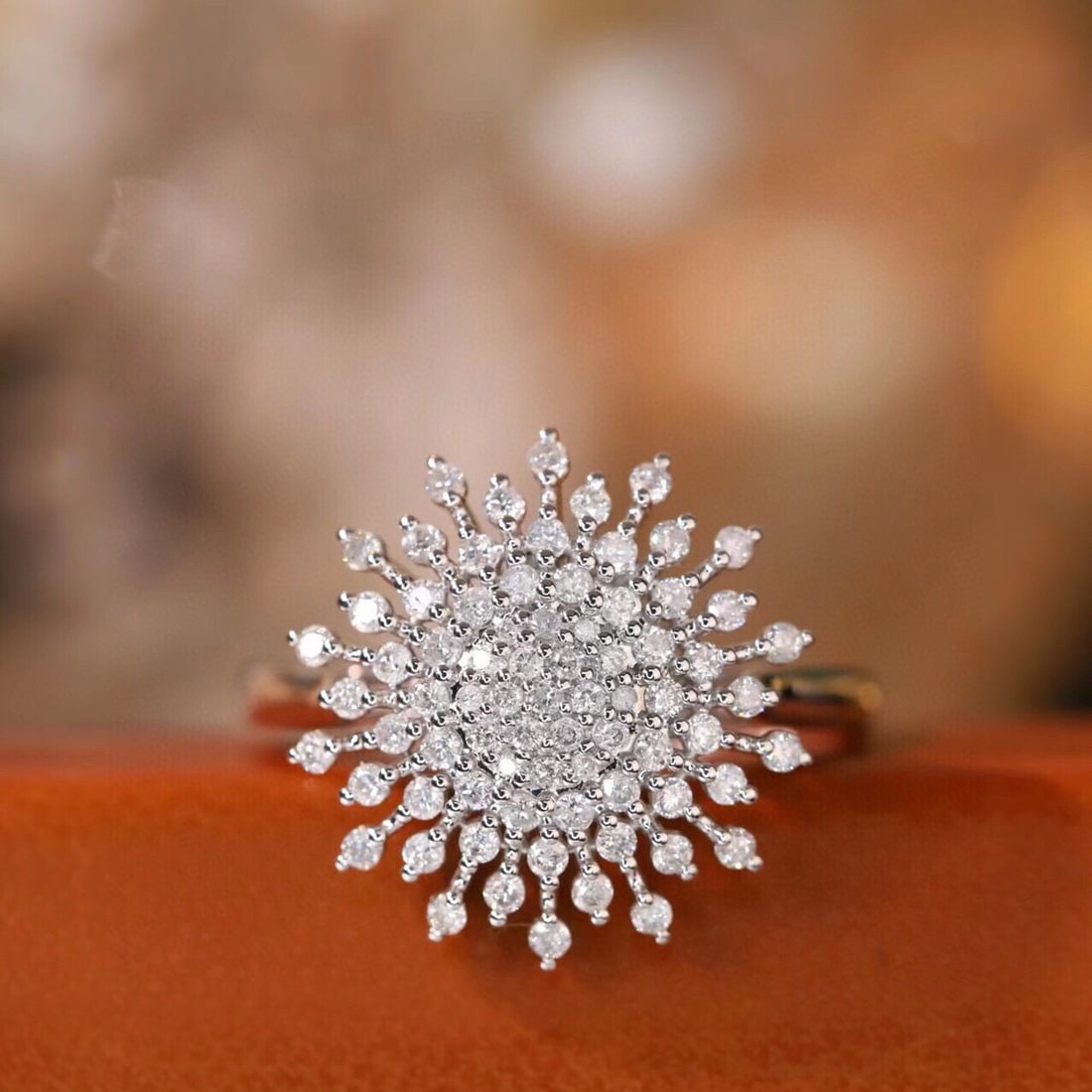 14k Gold 0.6 Ct Natural H Diamond Ring - 3