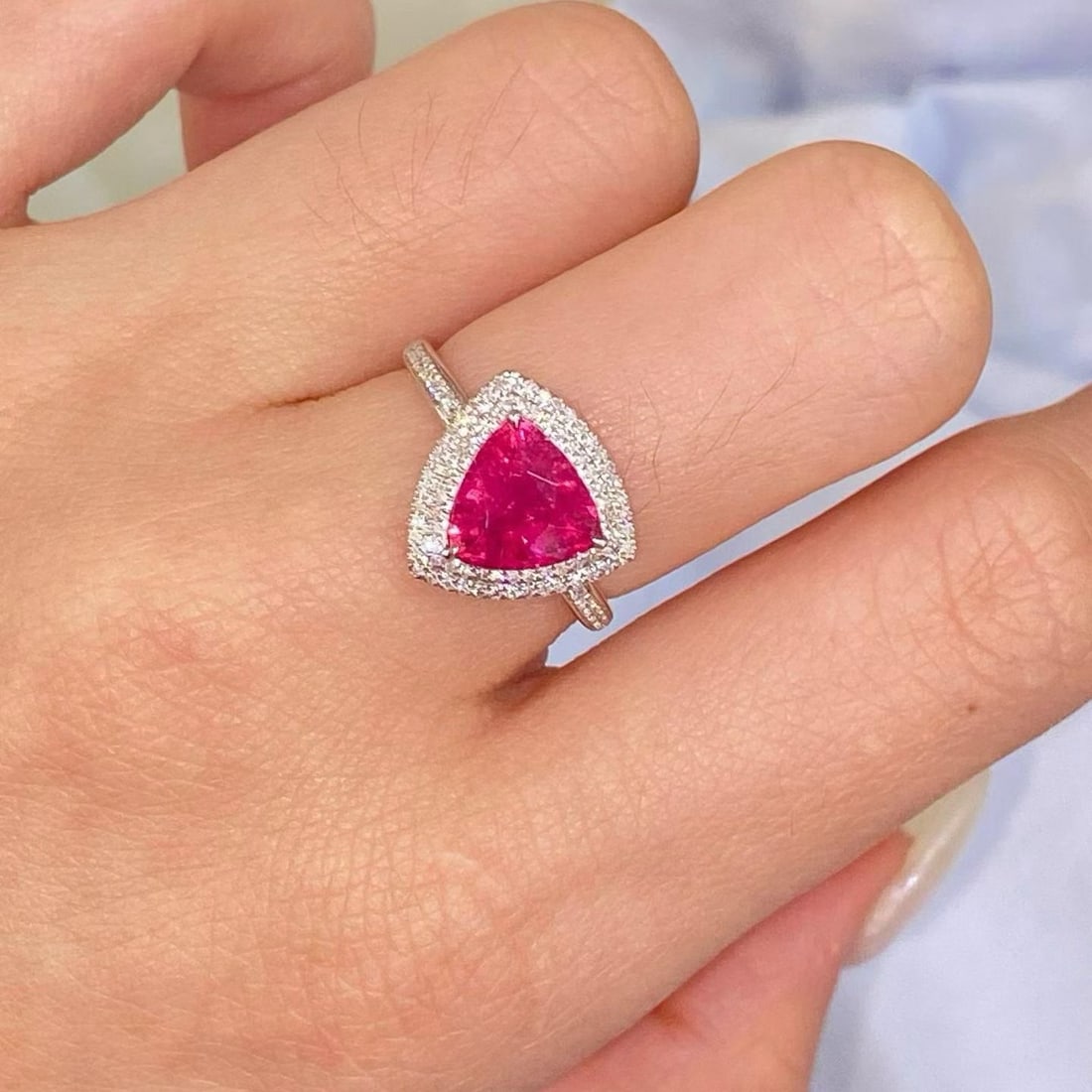 14k Gold 1.65 Ct Natural Tourmaline & Diamond Ring - 6