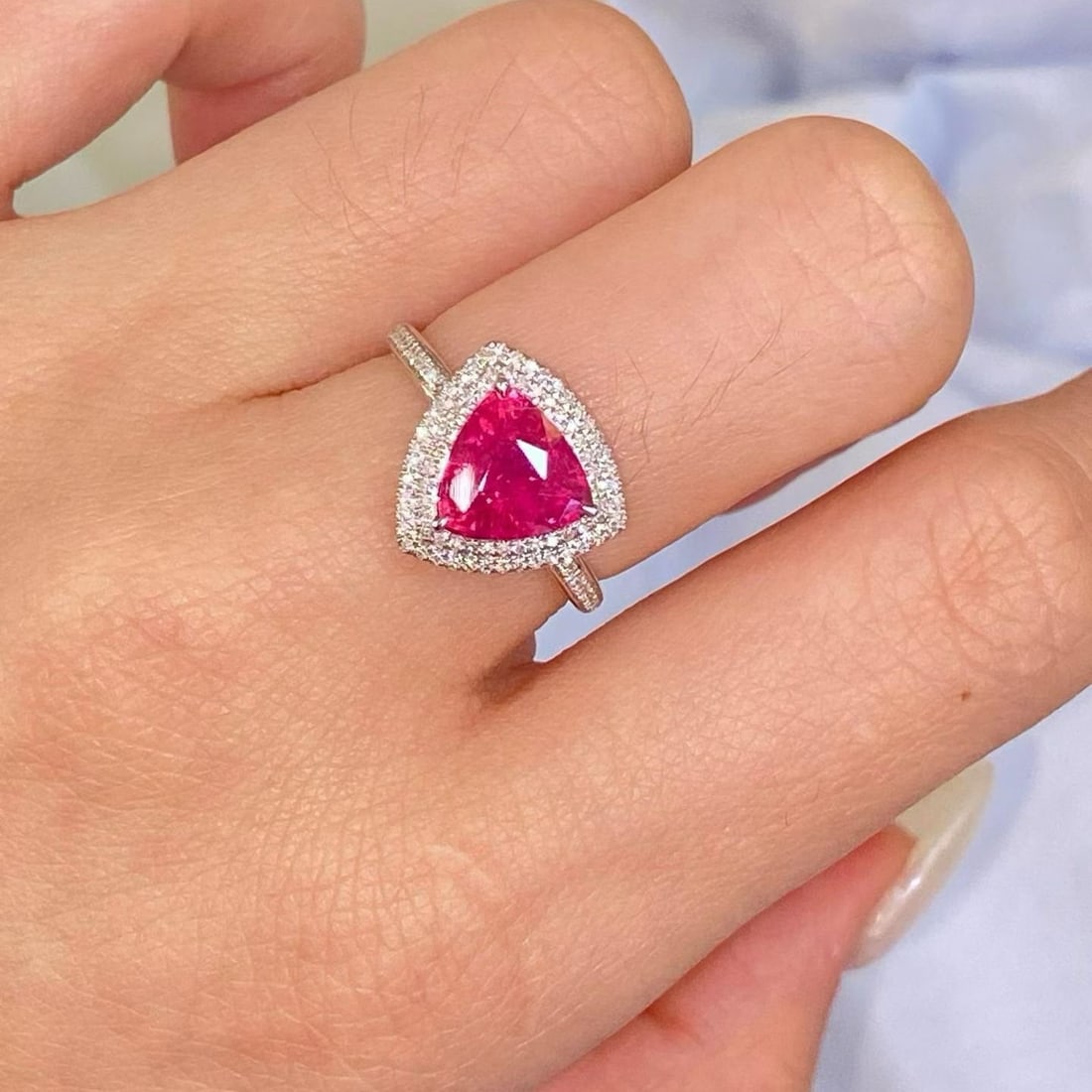 14k Gold 1.65 Ct Natural Tourmaline & Diamond Ring - 7