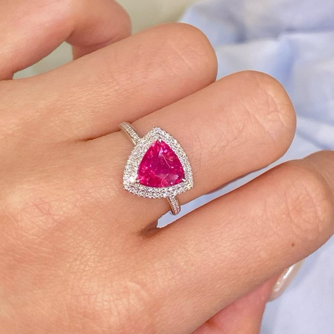 14k Gold 1.65 Ct Natural Tourmaline & Diamond Ring - 8