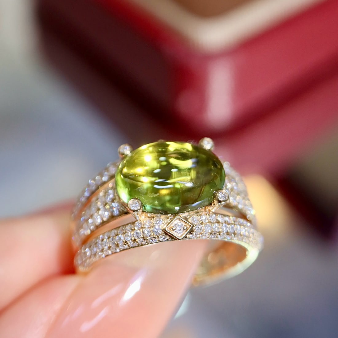14k Gold 3.54 Ctw Natural Tourmaline & Diamond Ring - 3