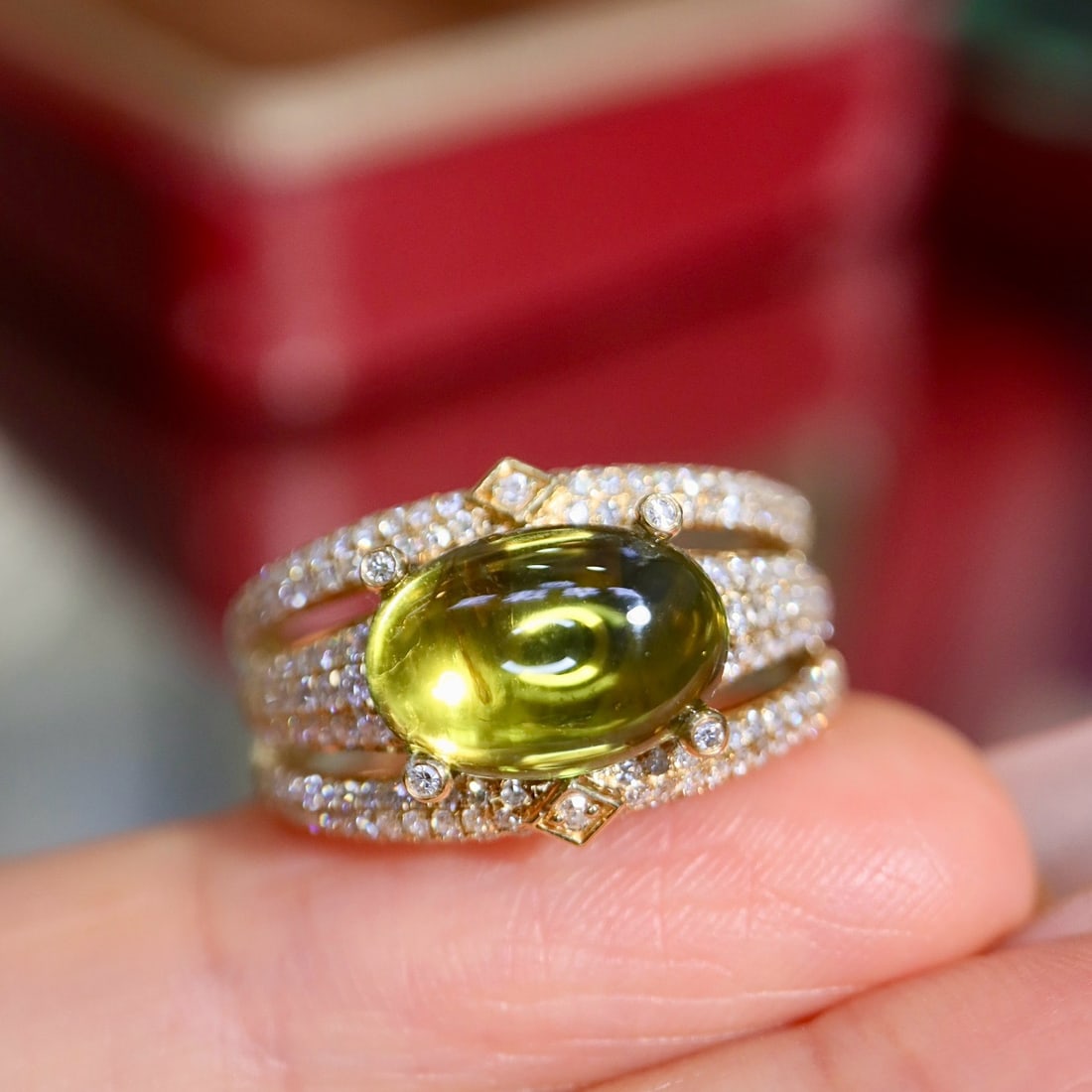 14k Gold 3.54 Ctw Natural Tourmaline & Diamond Ring - 4