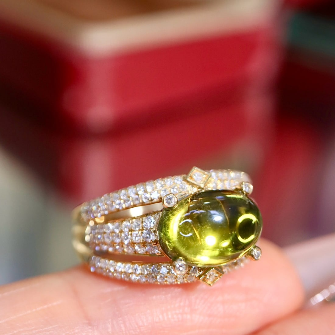 14k Gold 3.54 Ctw Natural Tourmaline & Diamond Ring - 5