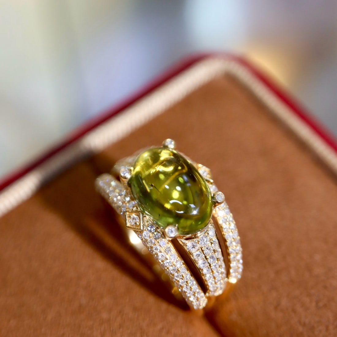 14k Gold 3.54 Ctw Natural Tourmaline & Diamond Ring - 7