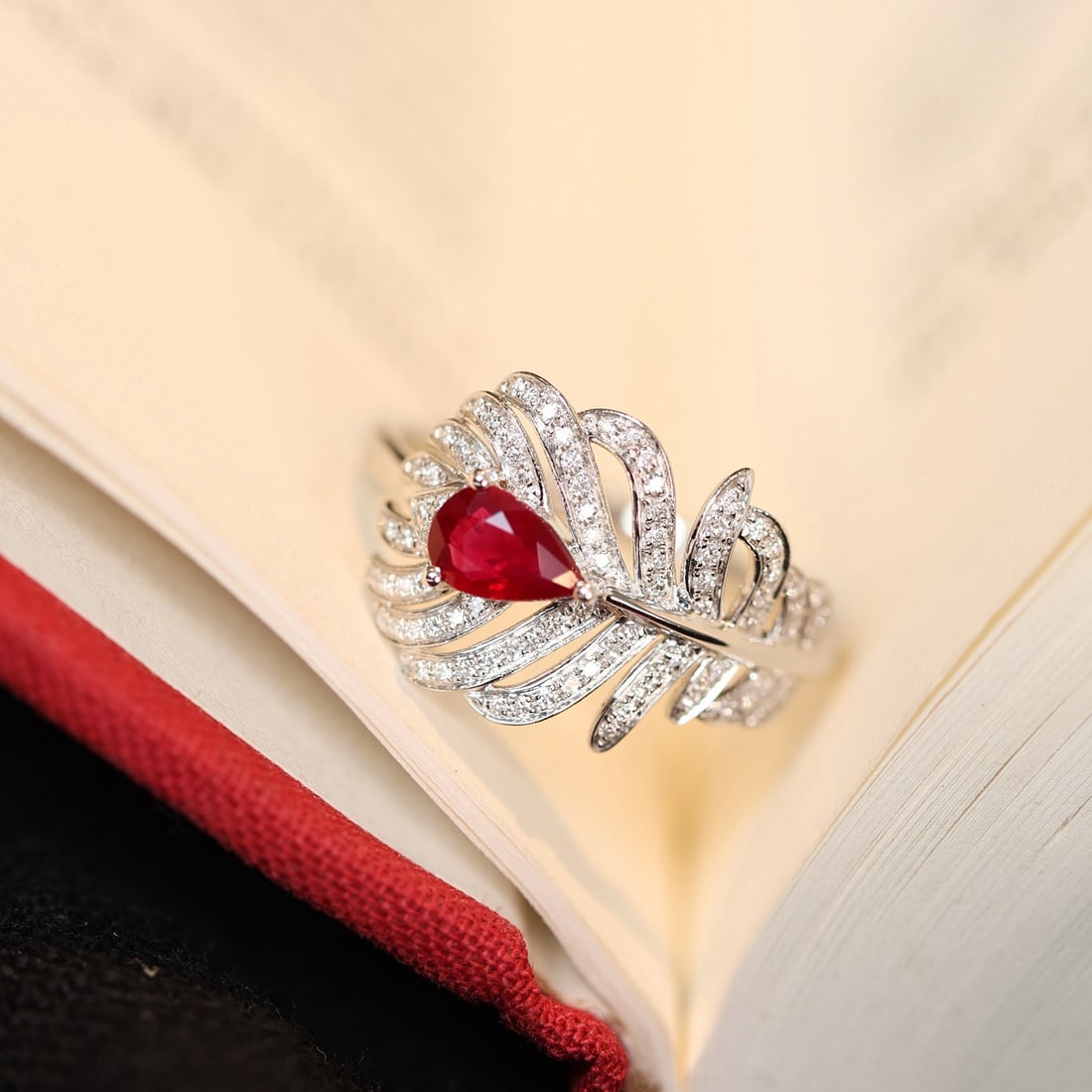 14k Gold 0.63 Ctw Natural Ruby & Diamond Ring - 2