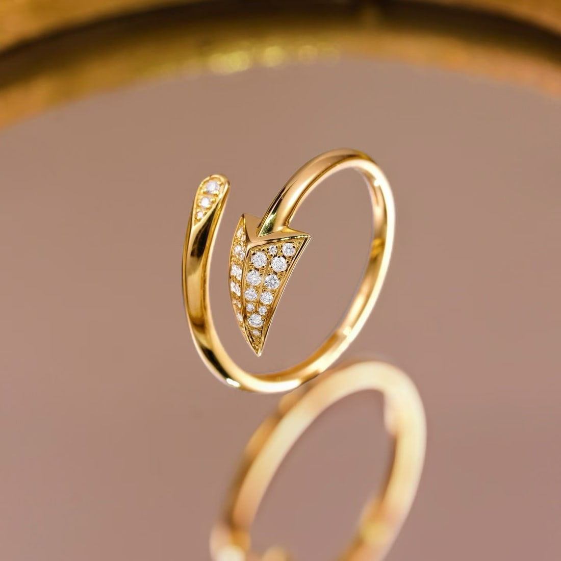 14k Gold 0.17 Ct Natural H Diamond Ring - 3