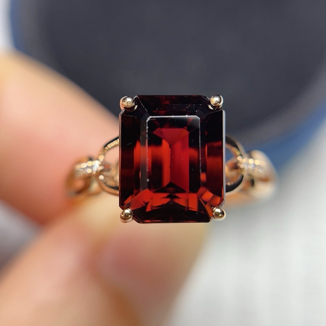 14k Gold 4.20 Ct Natural Tourmaline & Diamond Ring - 4