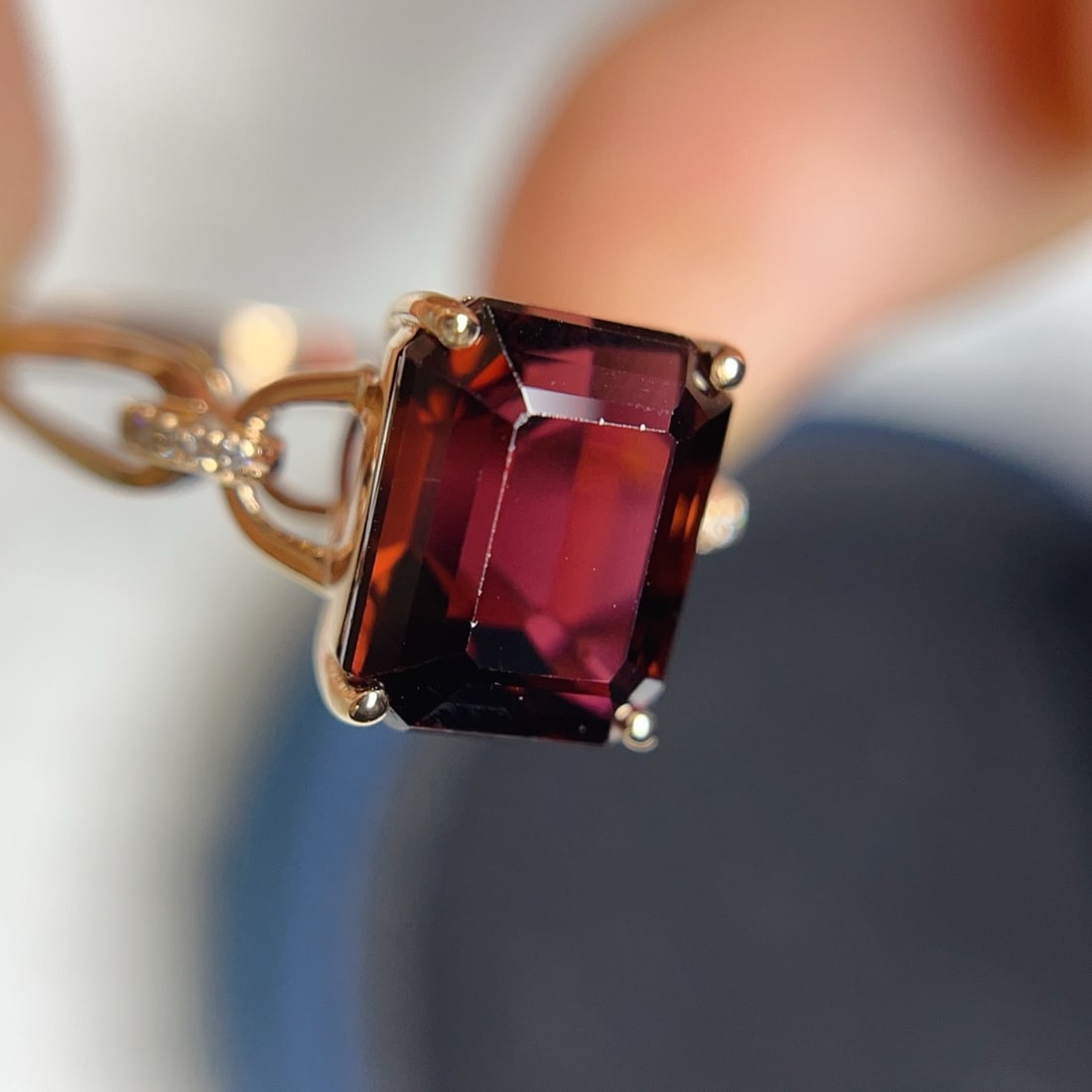 14k Gold 4.20 Ct Natural Tourmaline & Diamond Ring - 5