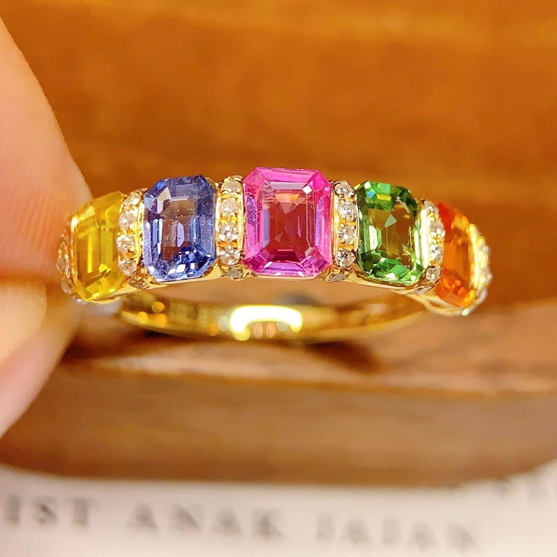 14k Gold 2.75 Ct Natural Sapphire & Diamond Ring - 2