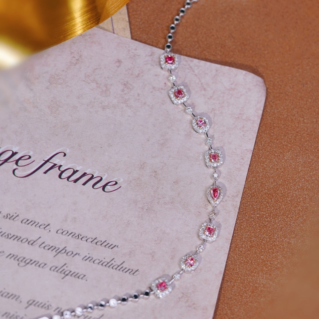 14k Gold 1.35 Ctw Natural Pink Diamond & Diamond Bracelet - 2