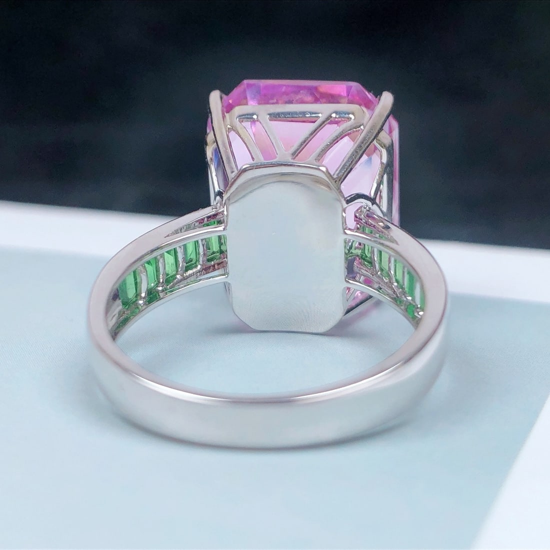 14k Gold 18.56 Ctw Natural Kunzite & Coloured Gemstone Ring - 8