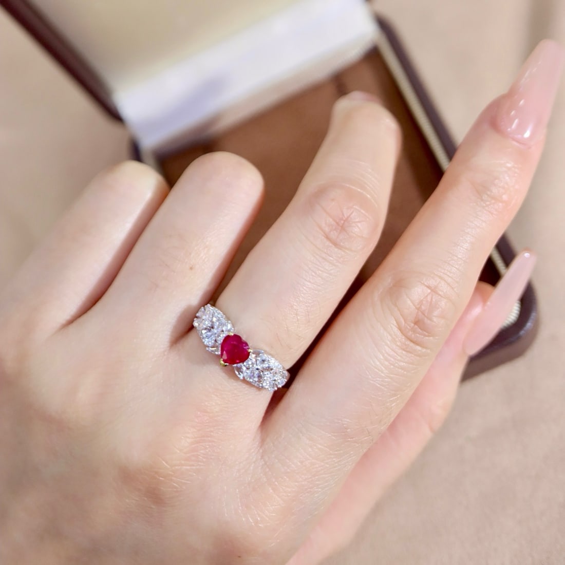 14k Gold 1.14 Ctw Natural Ruby & Diamond Ring - 5