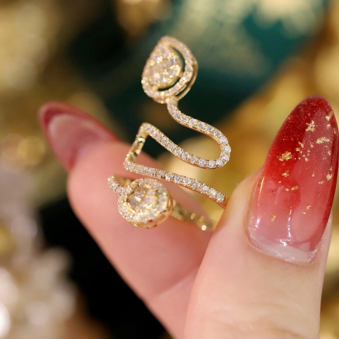 14k Gold 0.85 Ct Natural H Diamond Ring - 4