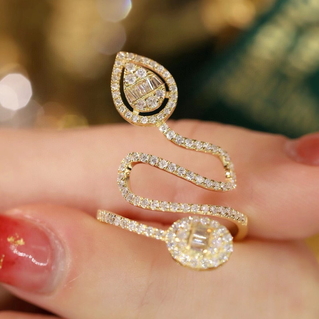 14k Gold 0.85 Ct Natural H Diamond Ring - 5