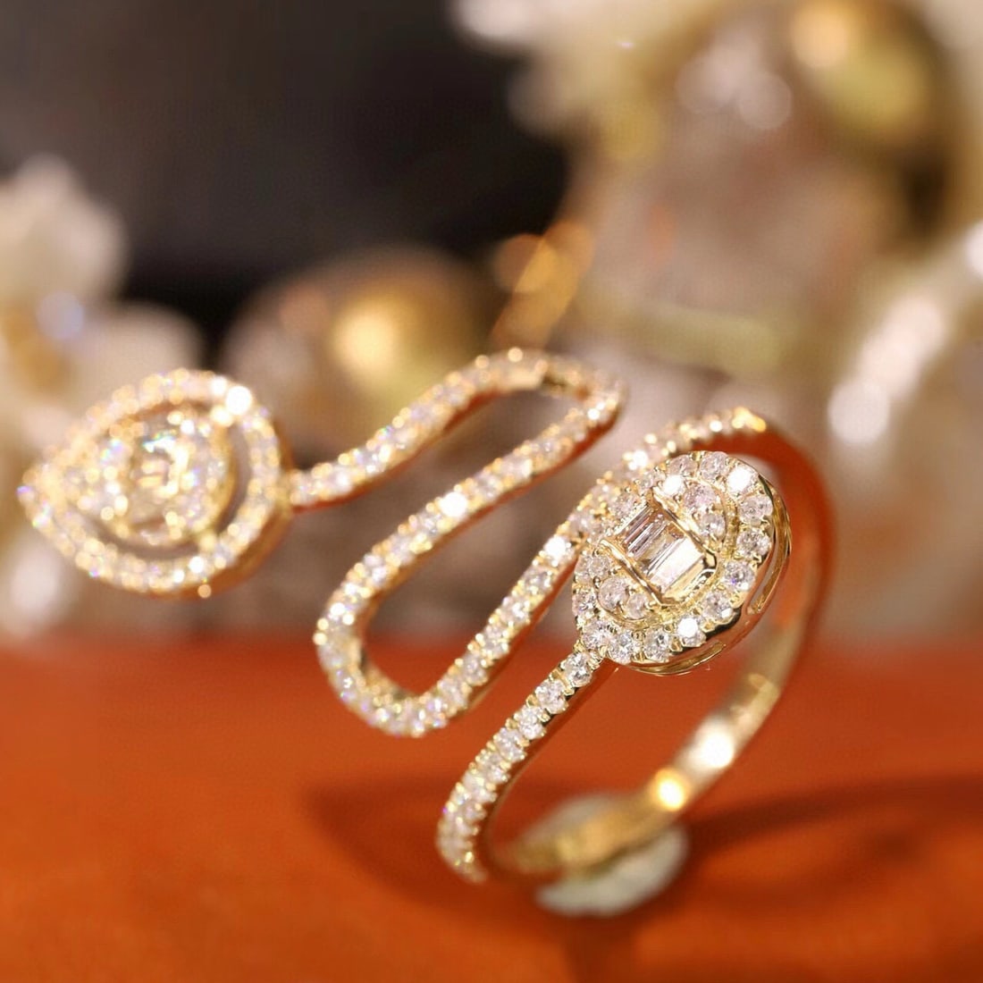 14k Gold 0.85 Ct Natural H Diamond Ring - 8