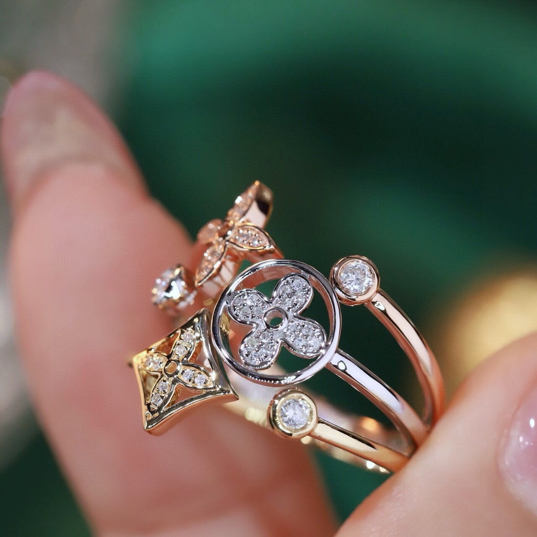 14k Gold 0.20 Ct Natural H Diamond Ring - 7