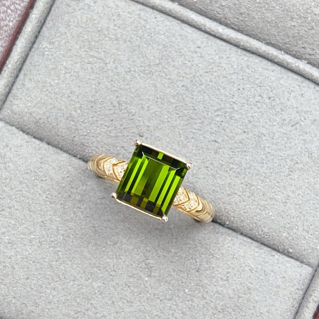 14k Gold 2.73 Ctw Natural Tourmaline & Diamond Ring - 6