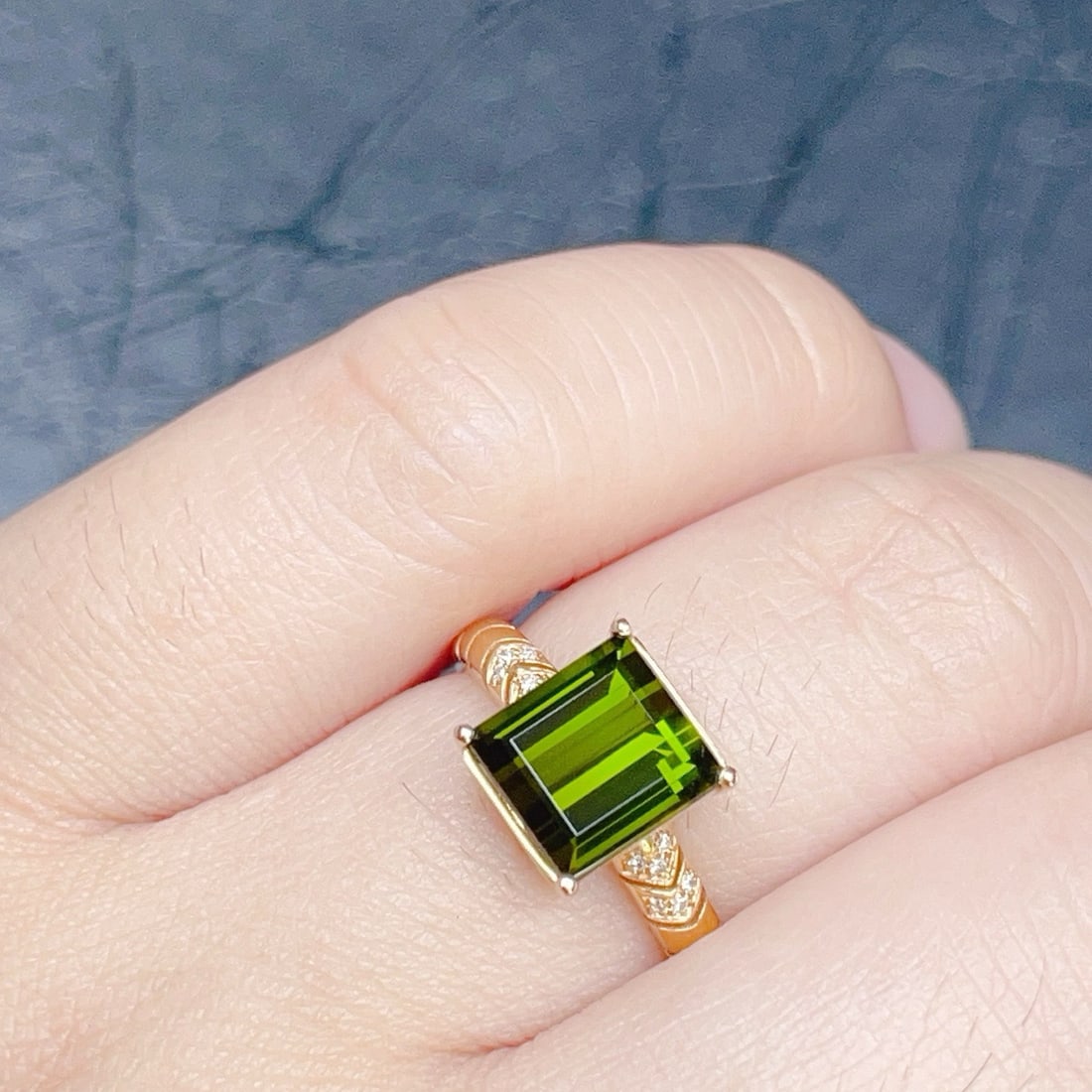 14k Gold 2.73 Ctw Natural Tourmaline & Diamond Ring - 7