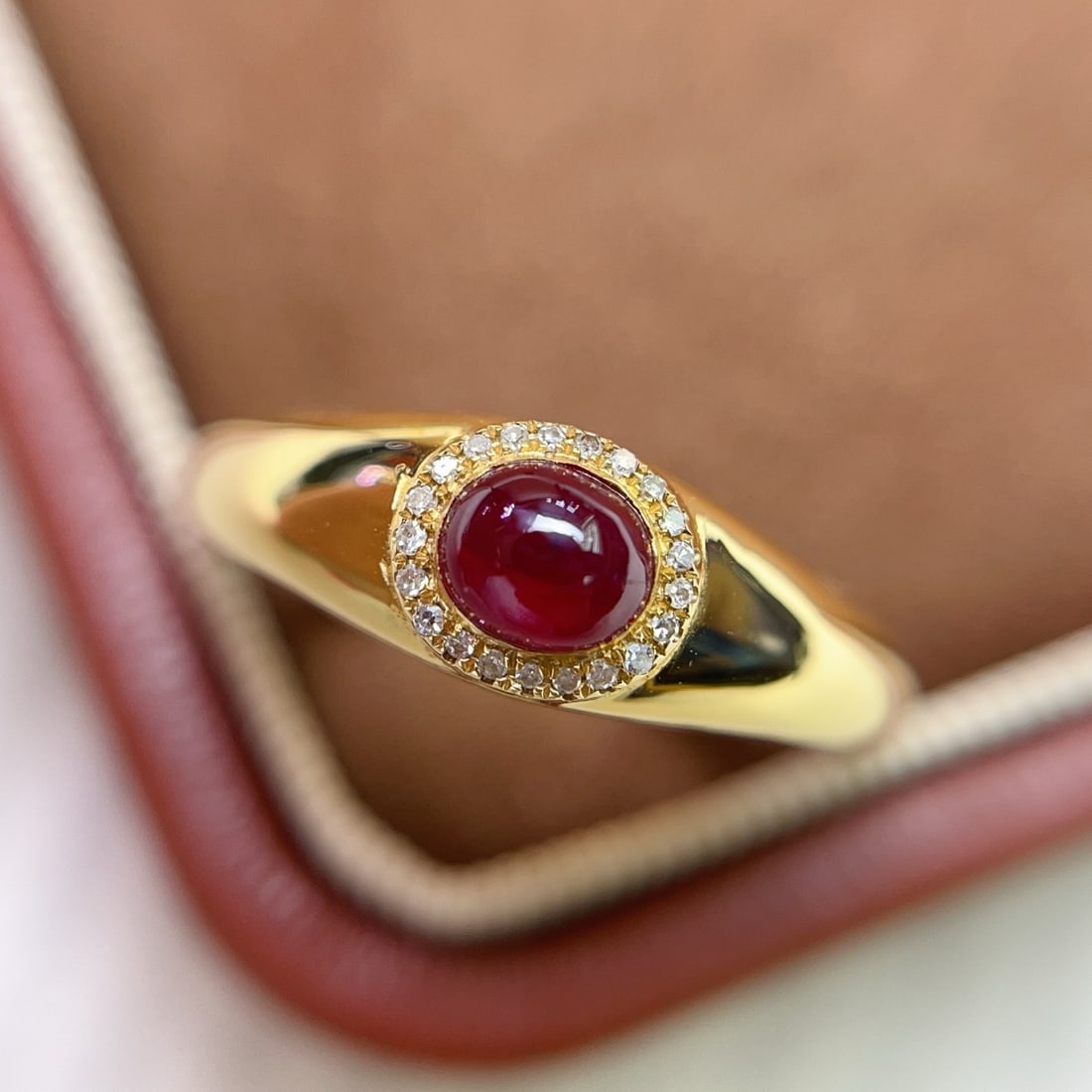 14k Gold 0.80 Ct Natural Ruby & Diamond Ring - 3