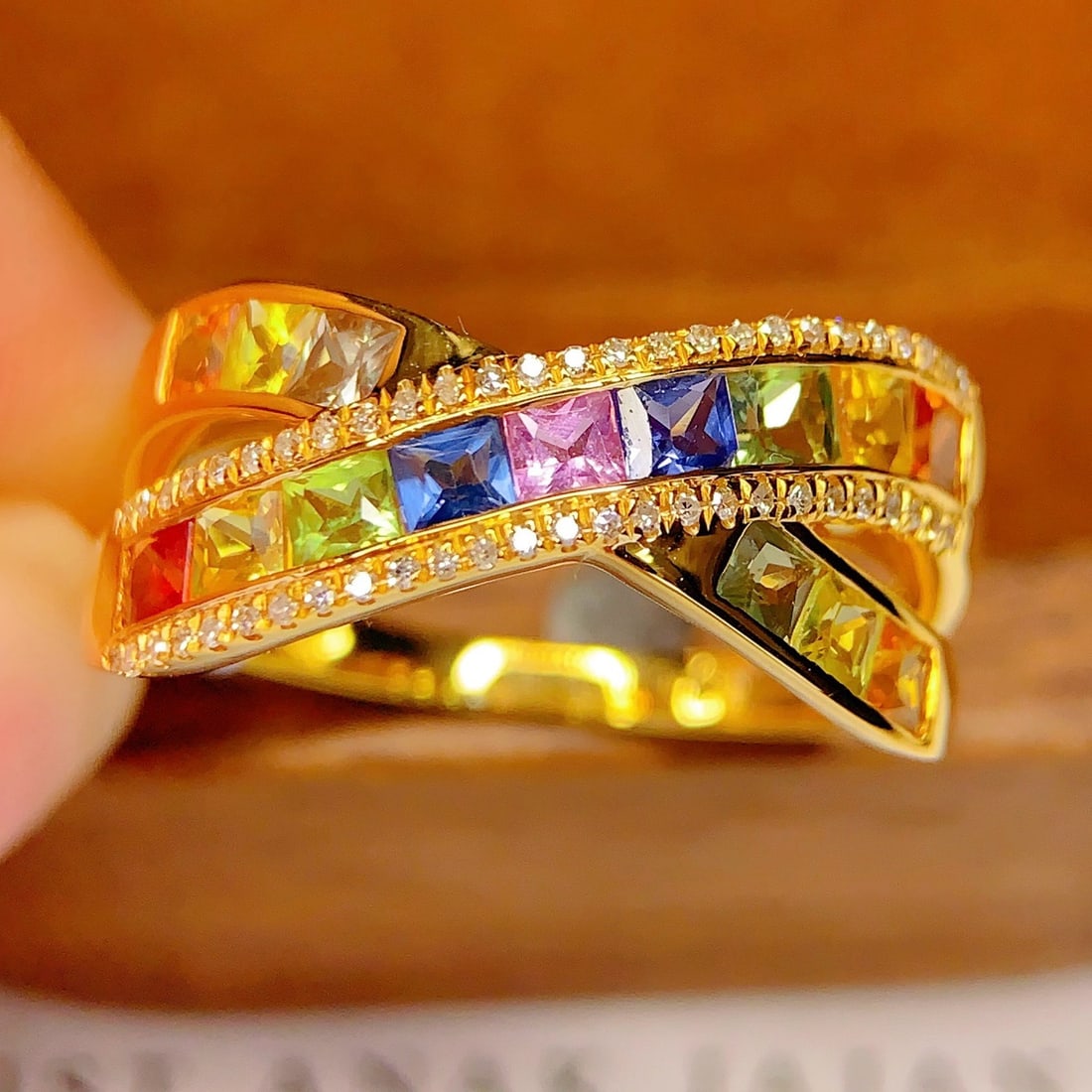 14k Gold 1.8 Ct Natural Sapphire & Diamond Ring - 2