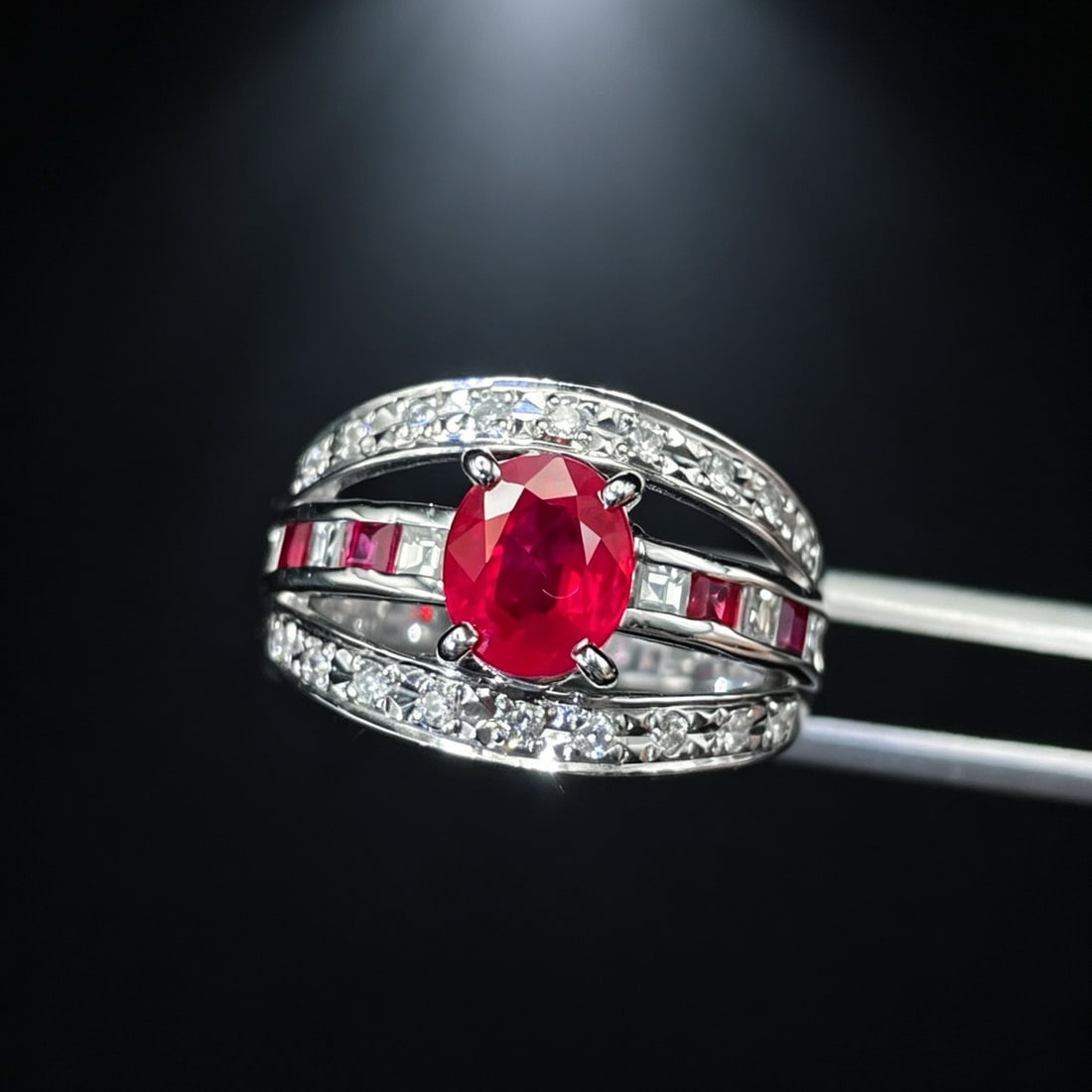 14k Gold 2.09 Ctw Natural Ruby & Diamond Ring - 2
