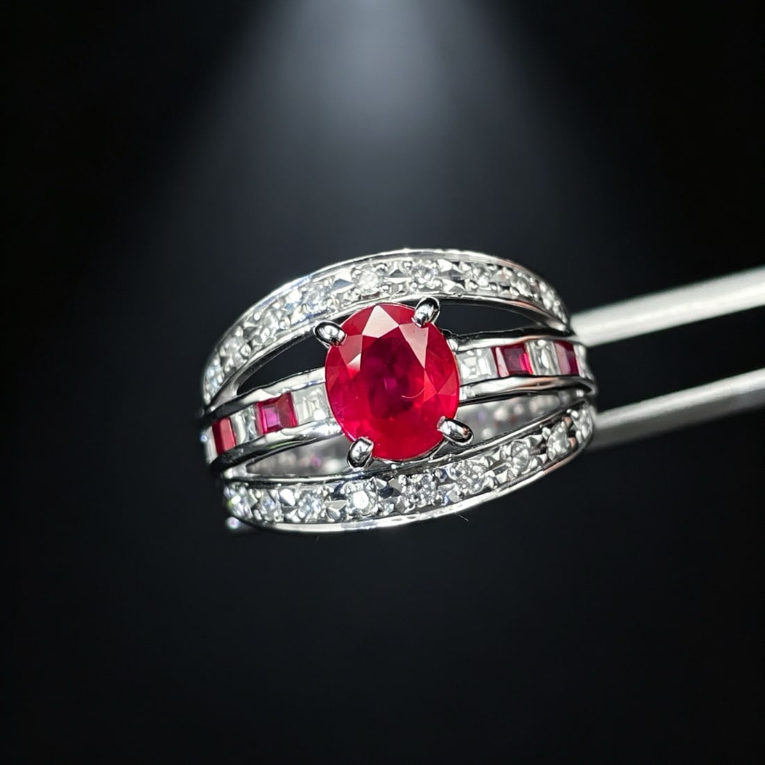 14k Gold 2.09 Ctw Natural Ruby & Diamond Ring - 3
