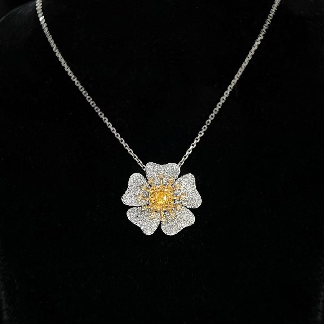 14k Gold 0.9 Ct Natural Color Diamond & Flowers Pendant( Without Chain ): Ref:231186241 // gold content:14k gold // main gemstone:color diamond // shape:multiple // carat weight:0. 9ct // clarity grade:vs-si // color:color // treatment:natural // Condition: New Low