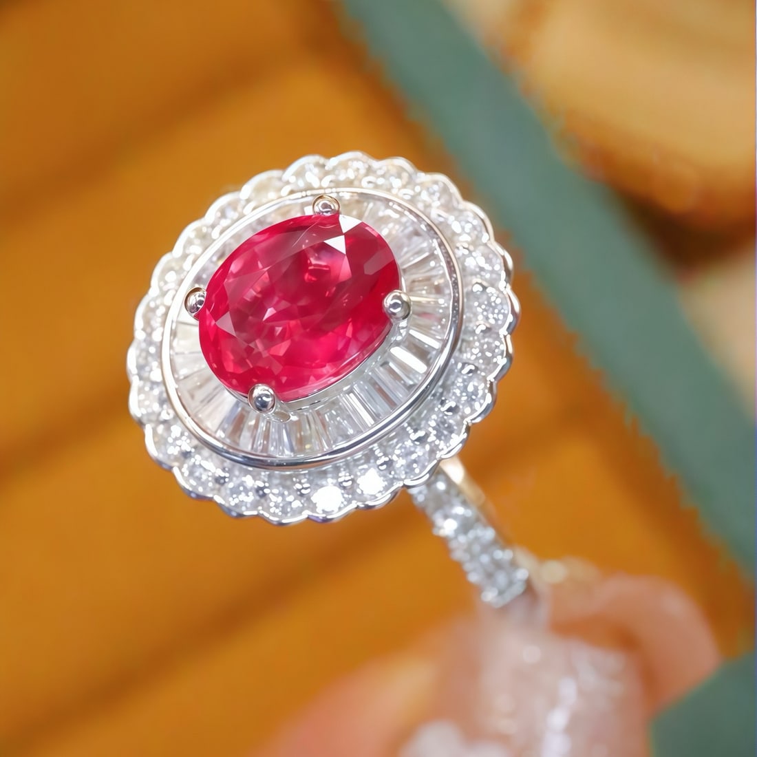 14k Gold 1.50 Ctw Natural Ruby & Diamond Ring - 2