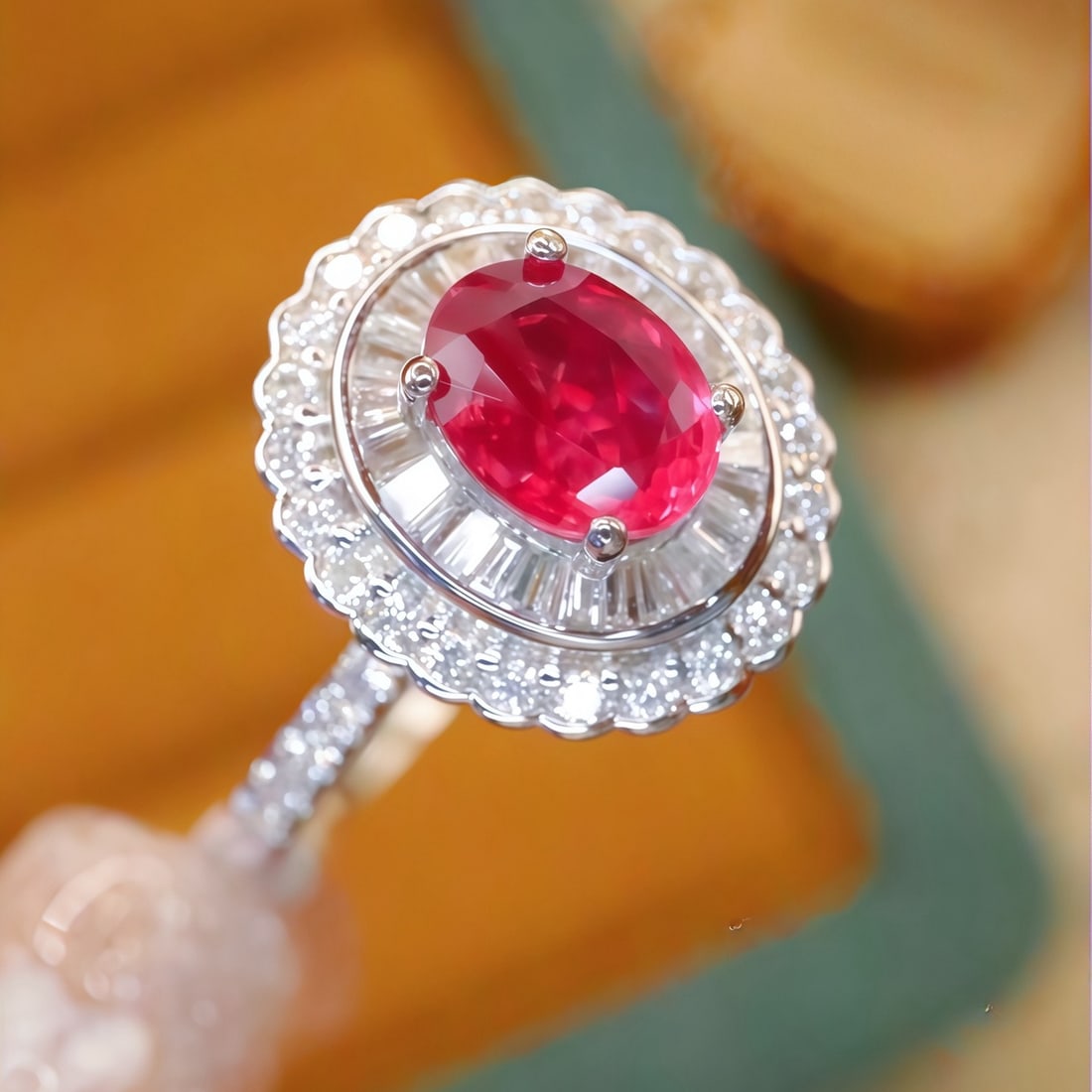14k Gold 1.50 Ctw Natural Ruby & Diamond Ring - 3