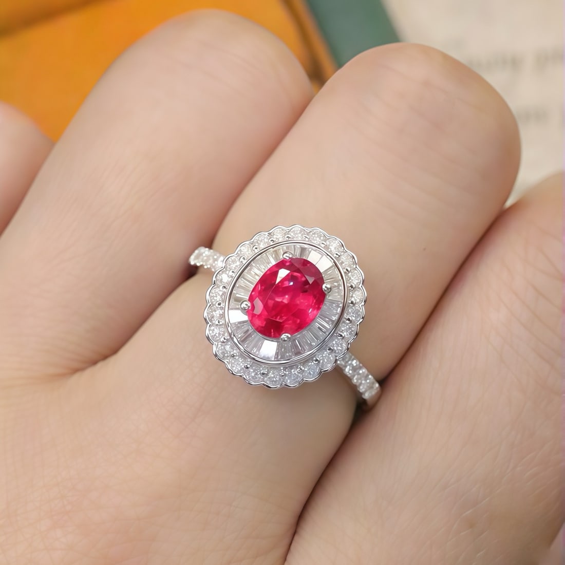 14k Gold 1.50 Ctw Natural Ruby & Diamond Ring - 5