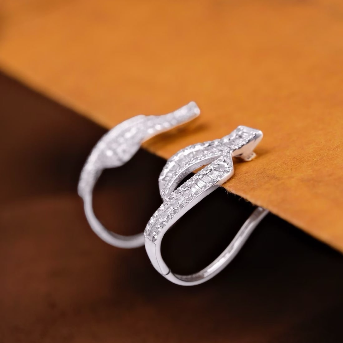 14k Gold 0.5 Ct Natural H Diamond Earrings - 3