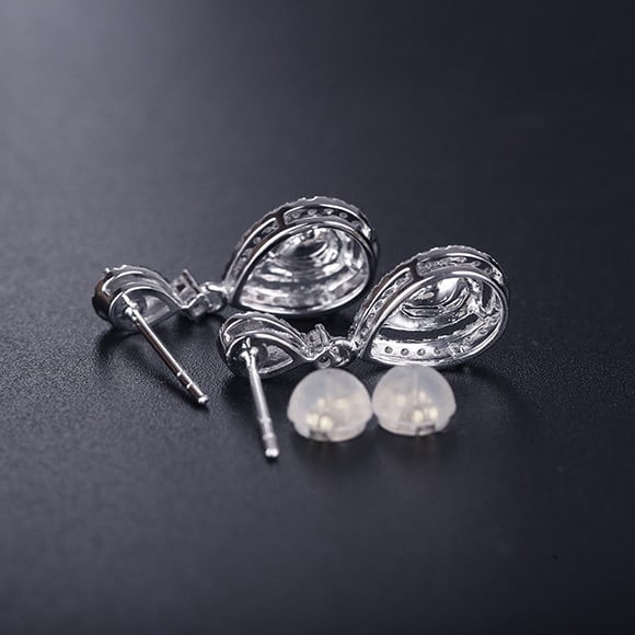 14k Gold 0.99 Ctw Natural Yellow Diamond & Diamond Earrings - 4
