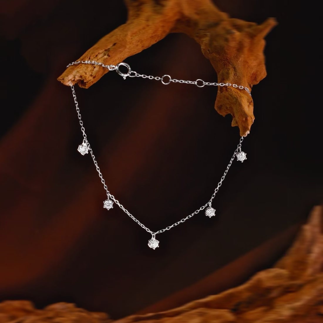 14k Gold 0.4 Ct Natural H Diamond Bracelet - 5