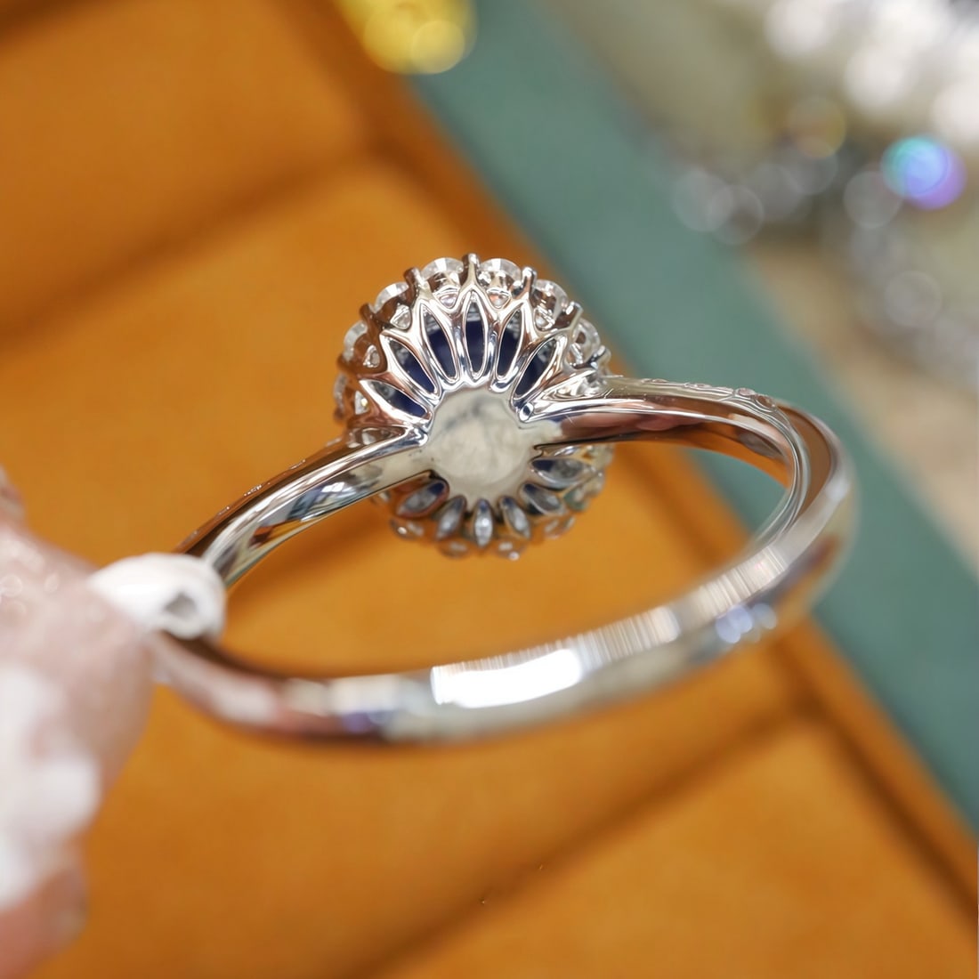 14k Gold 1.20 Ctw Natural Sapphire & Diamond Ring - 4