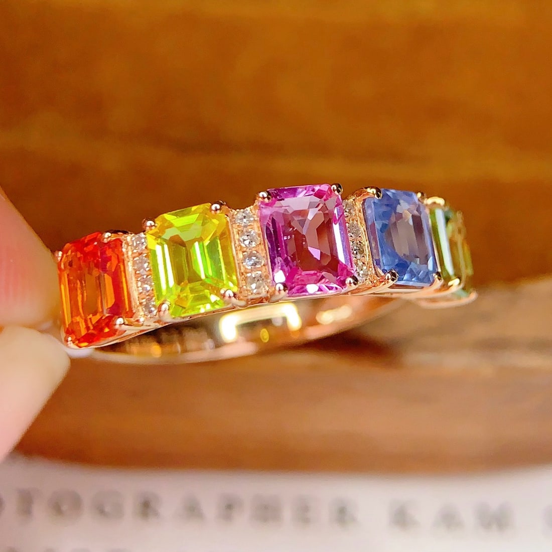 14k Gold 2.7 Ct Natural Sapphire & Diamond Ring - 5