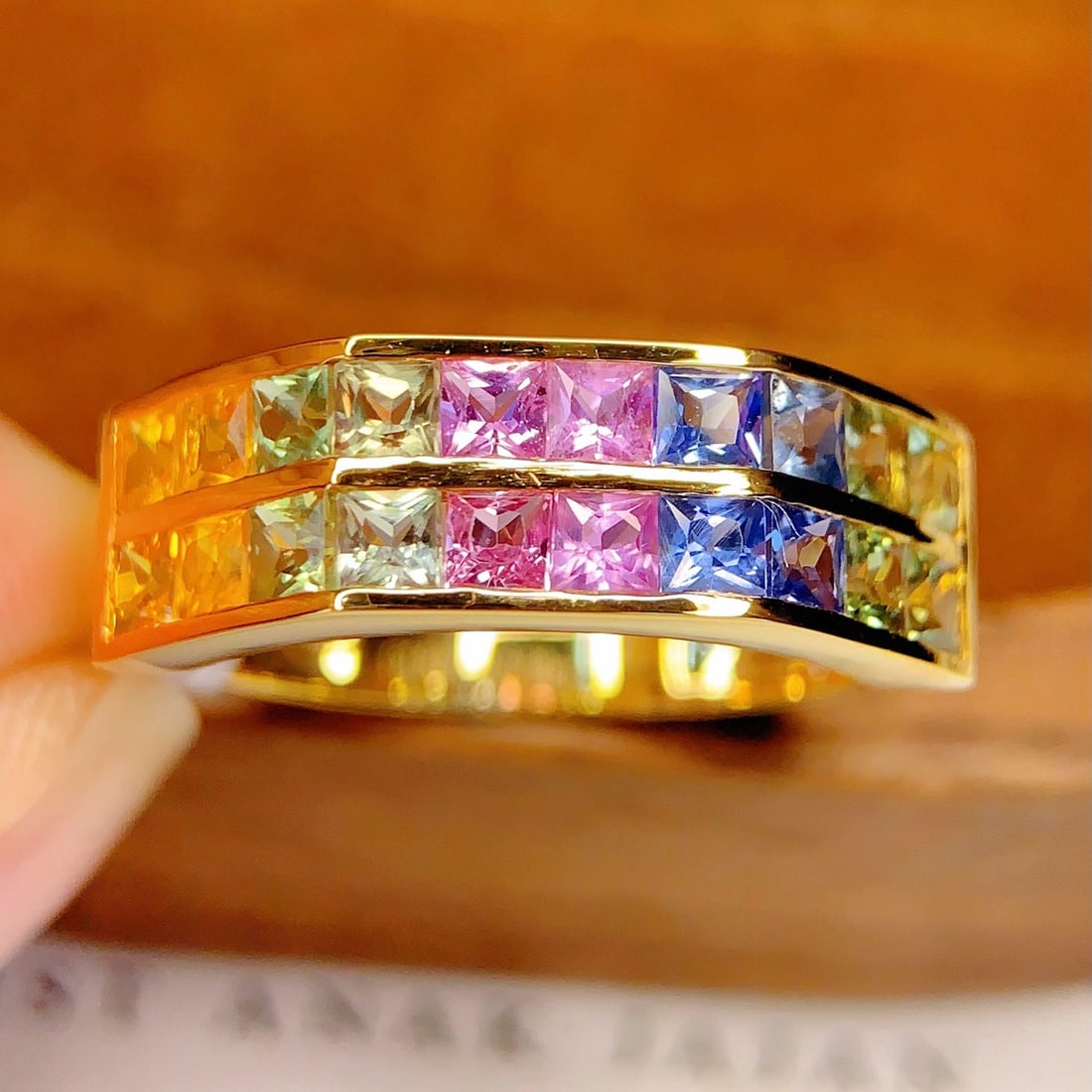 14k Gold 2 Ct Natural Sapphire Ring: Ref:231186401 // gold content:14k gold // ring size:7. 25us // // main gemstone:sapphire // shape:princess // carat weight:2ct // color:color // treatment:natural // Condition: New Low Estimate: