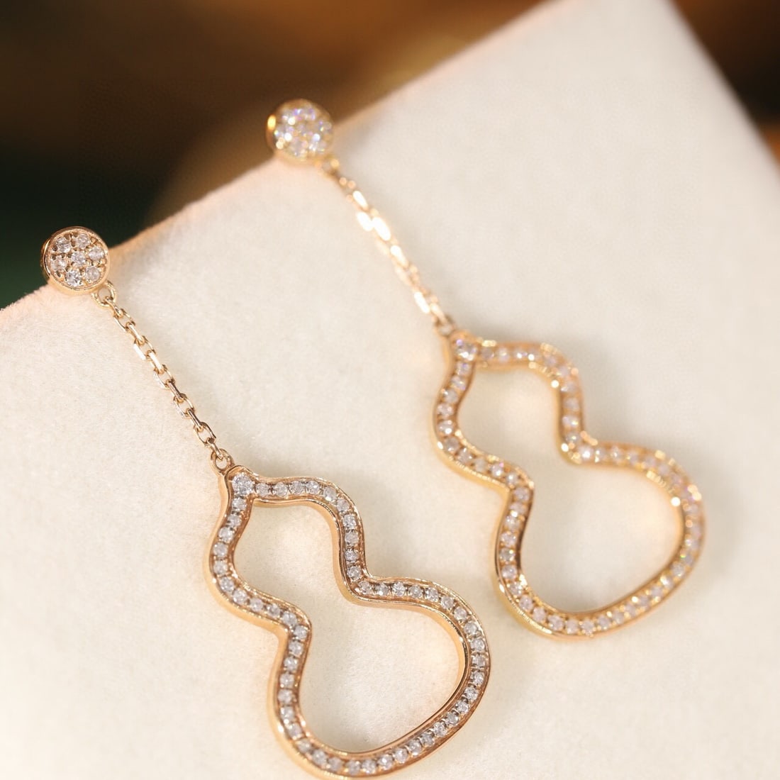 14k Gold 0.4 Ct Natural H Diamond Earrings - 5