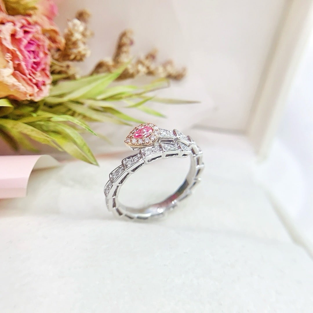 14k Gold 0.40 Ctw Natural Pink Diamond & Diamond Ring - 3